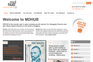 MD Hub Website home page screenshot