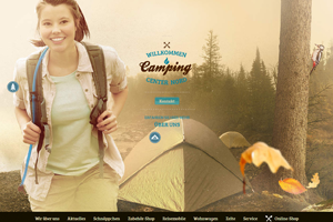 Camping Center Nord Website home page screenshot