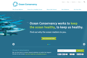 Ocean Conservancy Website home page screenshot