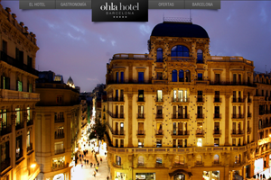 Ohla Hotel Website home page screenshot