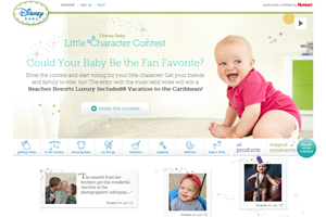 Disney Baby Website home page screenshot