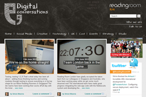 Reading Room - Digital Conversations Blog home page screenshot