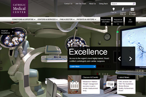 Catholic Medical Center Site home page screenshot