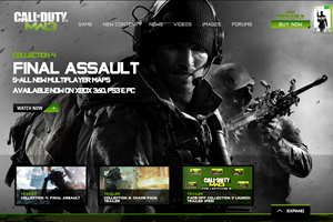 Call of Duty - Modern Warfare 3 home page screenshot
