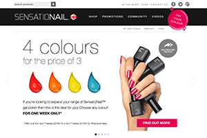 SensatioNail UK Website home page screenshot