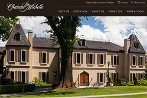 Chateau Ste. Michelle Website home page screenshot