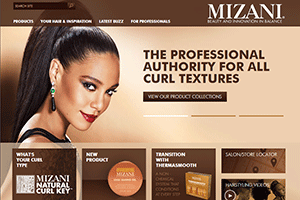 Mizani Website home page screenshot